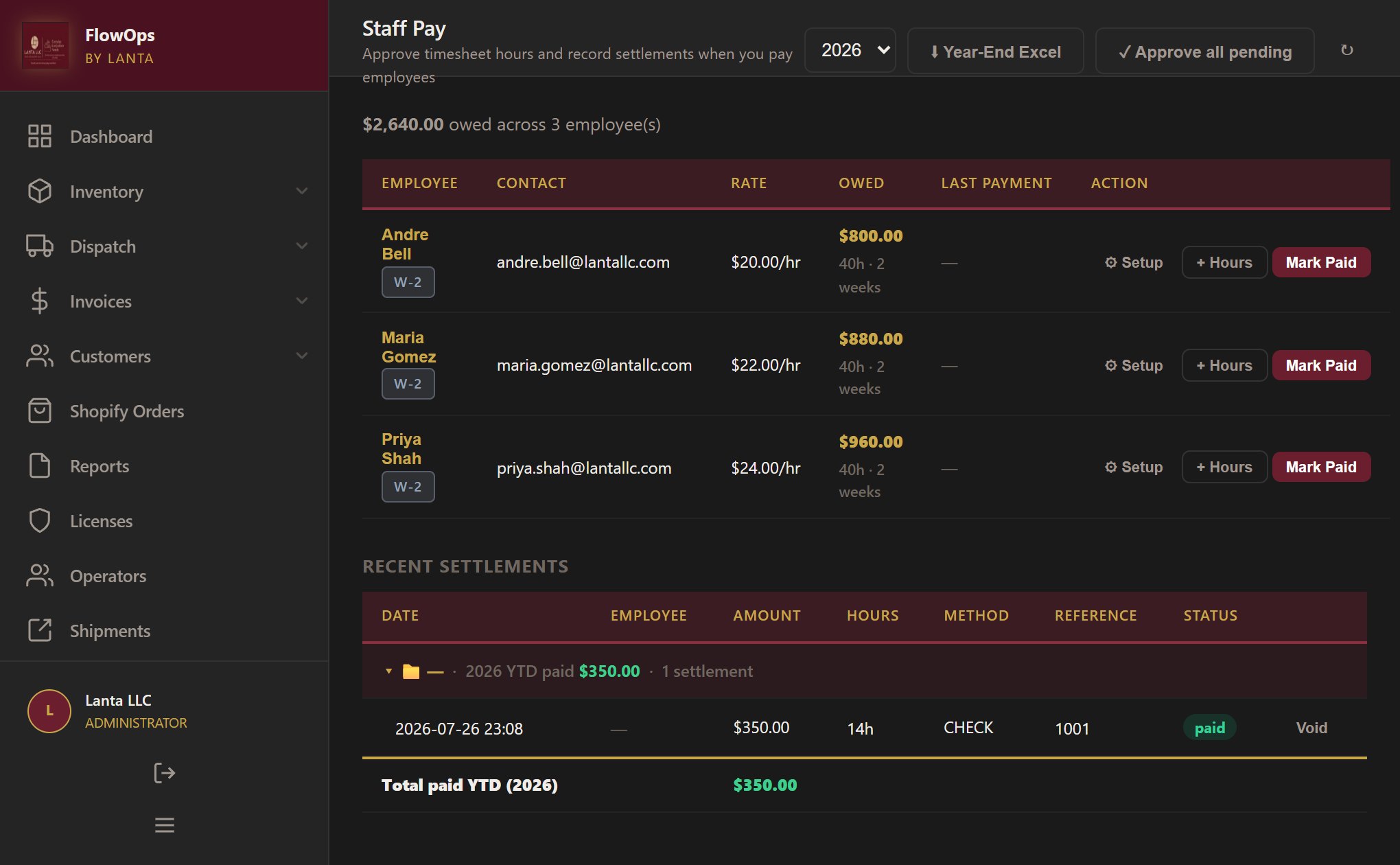 Staff pay and payroll